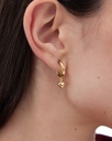 Pendientes aro Muá corazón en plata