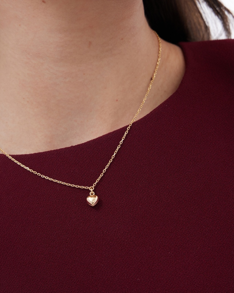 Collar corto Muá corazón pequeño en plata