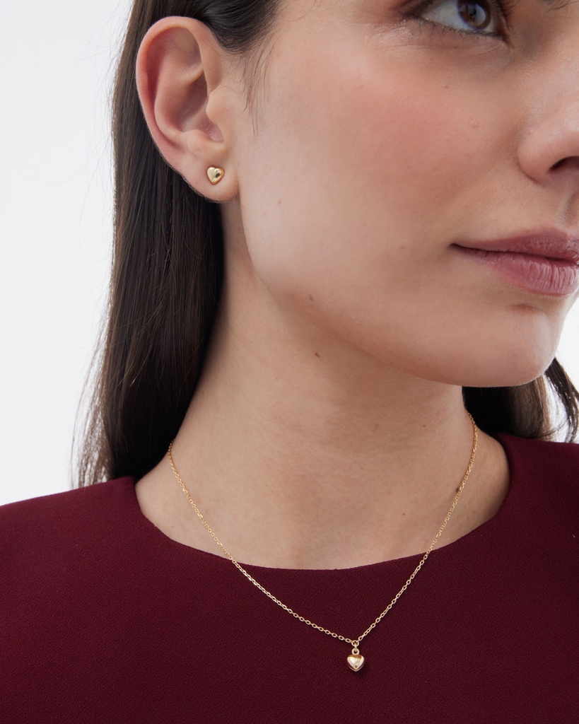 Collar corto Muá corazón pequeño en plata