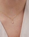 Collar corto Lux gota con circonita blanca en Plata