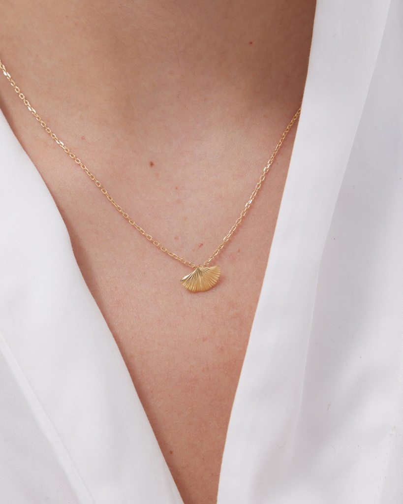 Collar corto Eau abanico pequeño en Plata