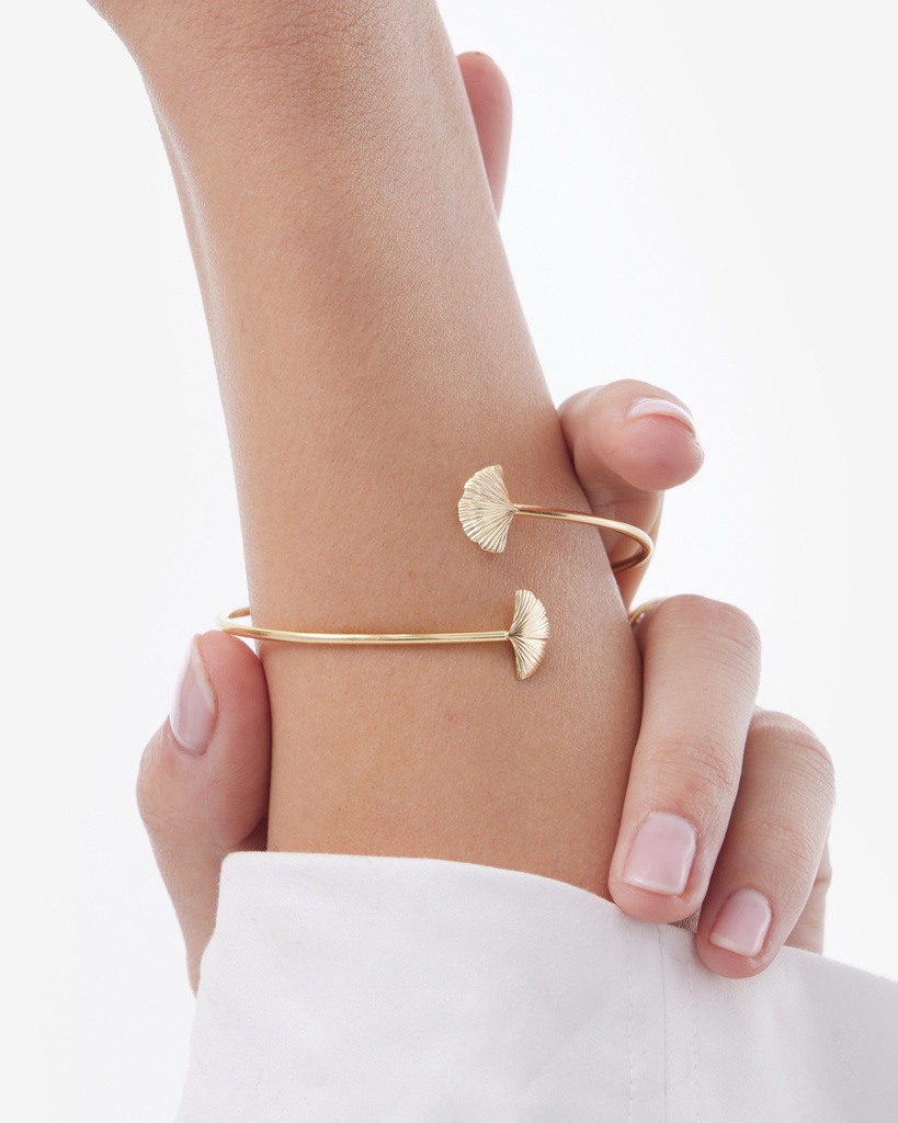 Brazalete Eau abanico pequeño en Plata