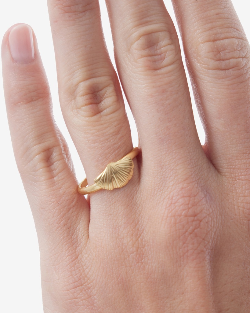 Anillo ajustable Eau abanico pequeño en Plata