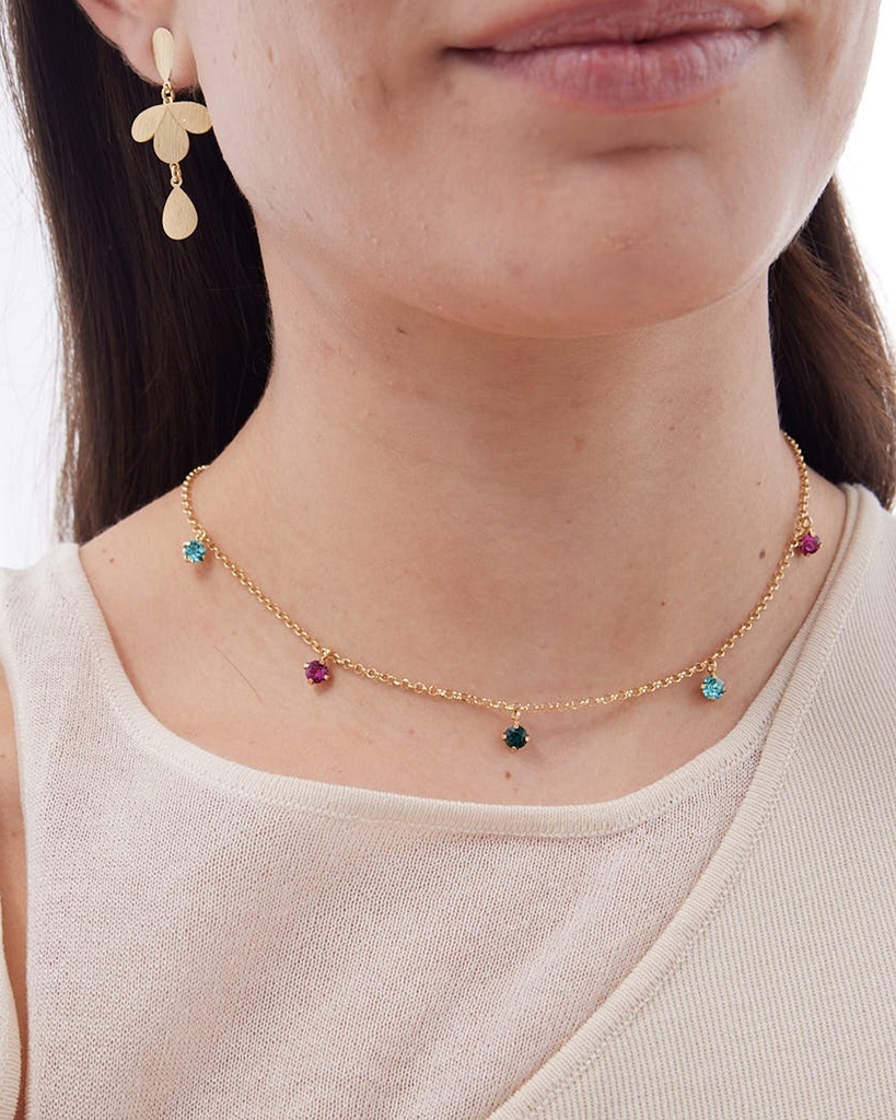 Pendientes largos Azuree gota textura en Plata baño Oro