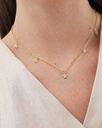Collar corto Muse estrella con cristal blanco en Plata