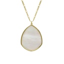 Collar corto lágrima nácar en Plata baño Oro de Soulquest