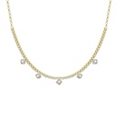 Collar corto cristales riviere en Plata de Halo