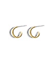 Pendientes aro Avenue doble bicolor en Plata