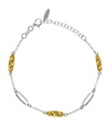 Pulsera Avenue rectángulo textura bicolor en Plata