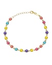 Pulsera Fleur con cristal multicolor en Plata baño Oro