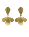 Pendientes cortos Azure gota textura en Plata baño Oro