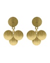 Pendientes cortos Azure círculo textura en Plata baño Oro