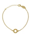 Pulsera Solene círculo textura en Plata baño Oro