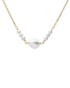 Collar corto Solene con perla barroca en Plata baño Oro