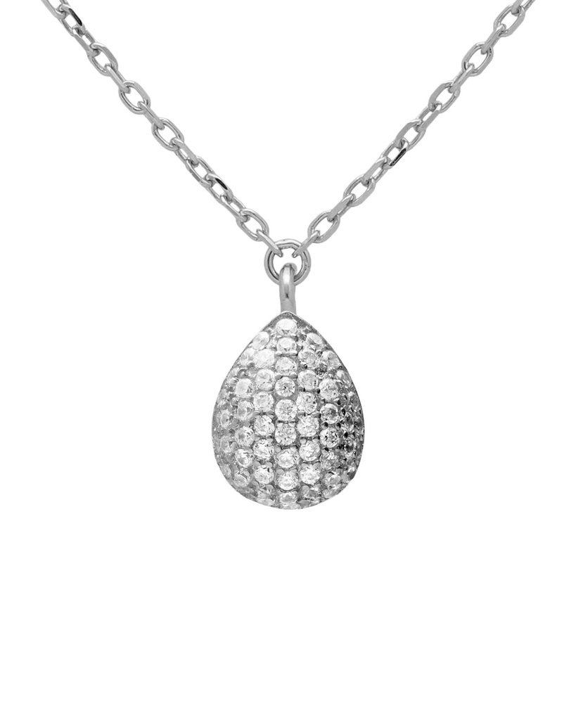 [A5622-07HG] Collar corto Lux gota con circonita blanca en Plata