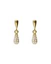 Pendientes cortos Lux gota con circonita blanca en Plata