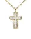 Collar corto Lux cruz con circonita blanca en Plata