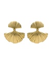 Pendientes corto Eau abanico doble en Plata