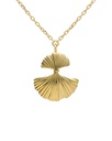 Collar corto Eau abanico doble en Plata