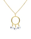 Collar corto Muse círculo con cristal blanco en Plata