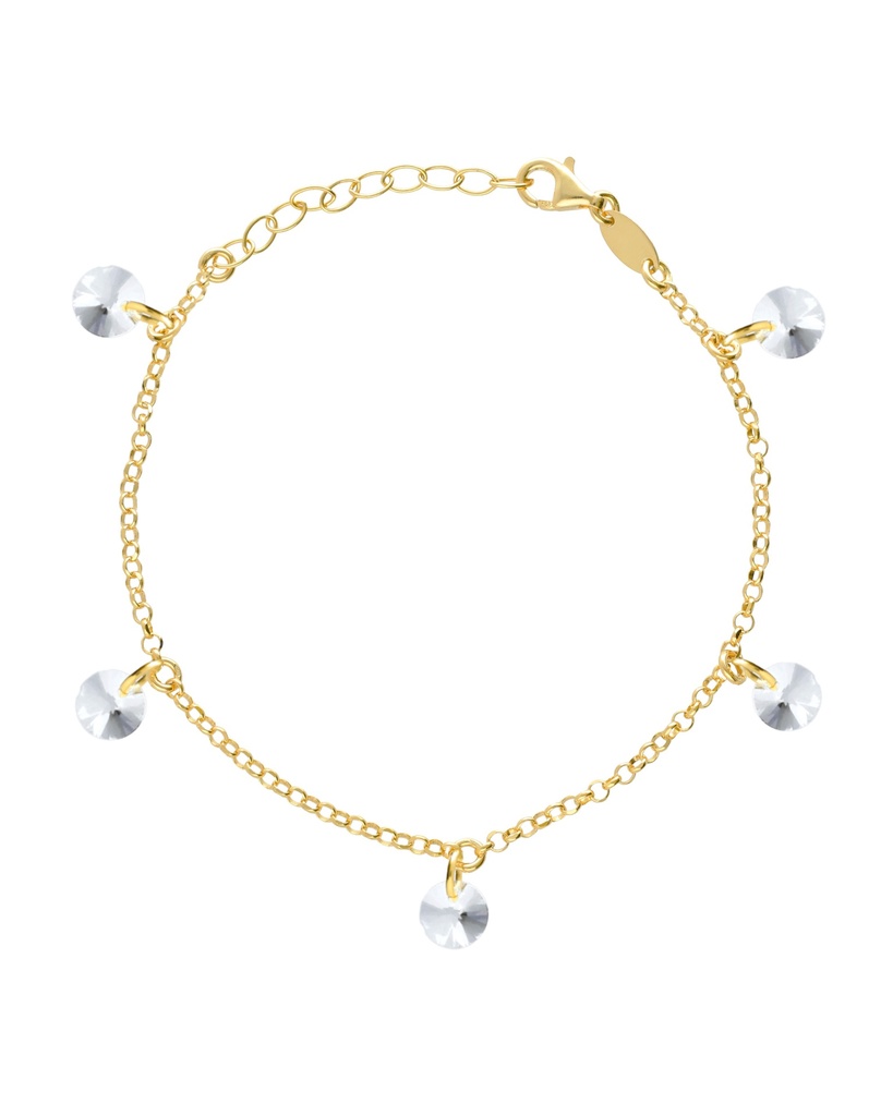 Pulsera Muse con cristal blanco en Plata