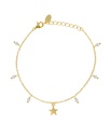 Pulsera Muse estrella con cristal blanco en Plata