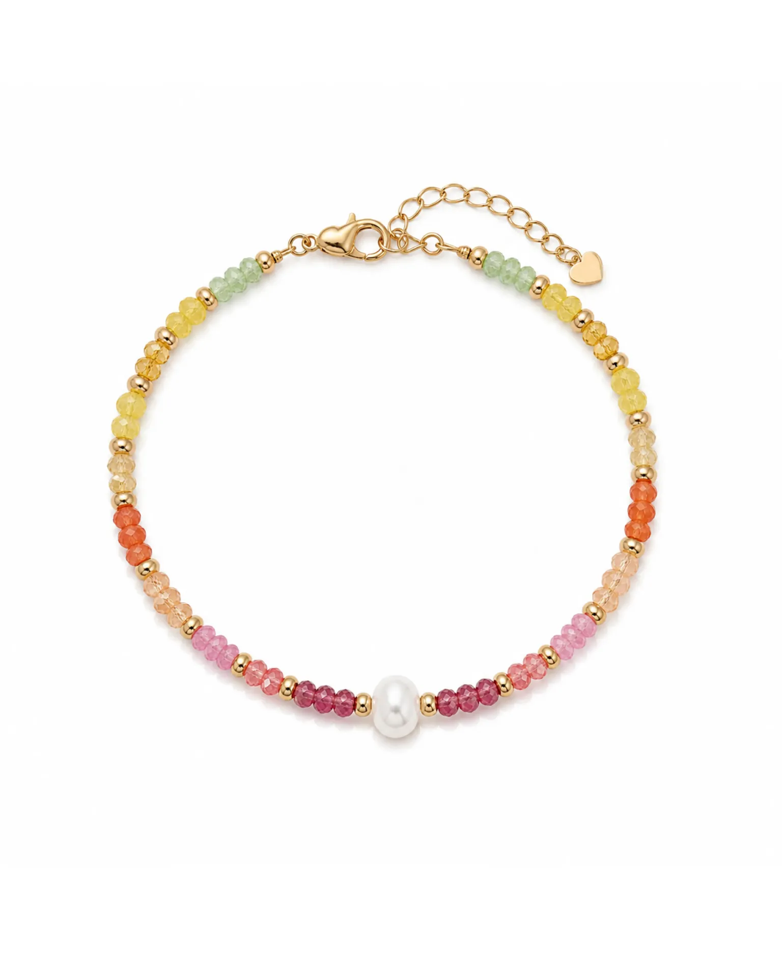 [A5799-04DP] Pulsera Brisa de colores con perla de Latón (Rose)