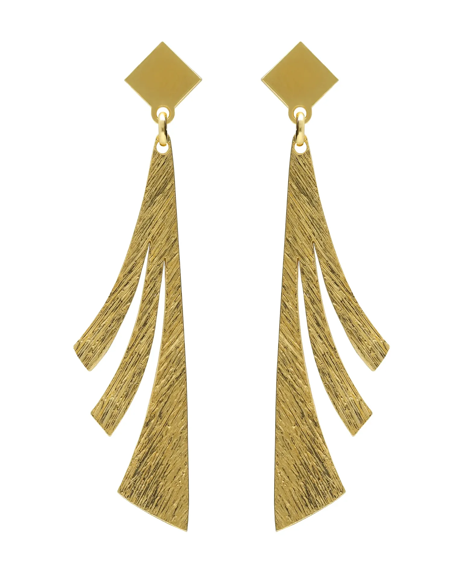Pendientes cortos Presence textura en Plata