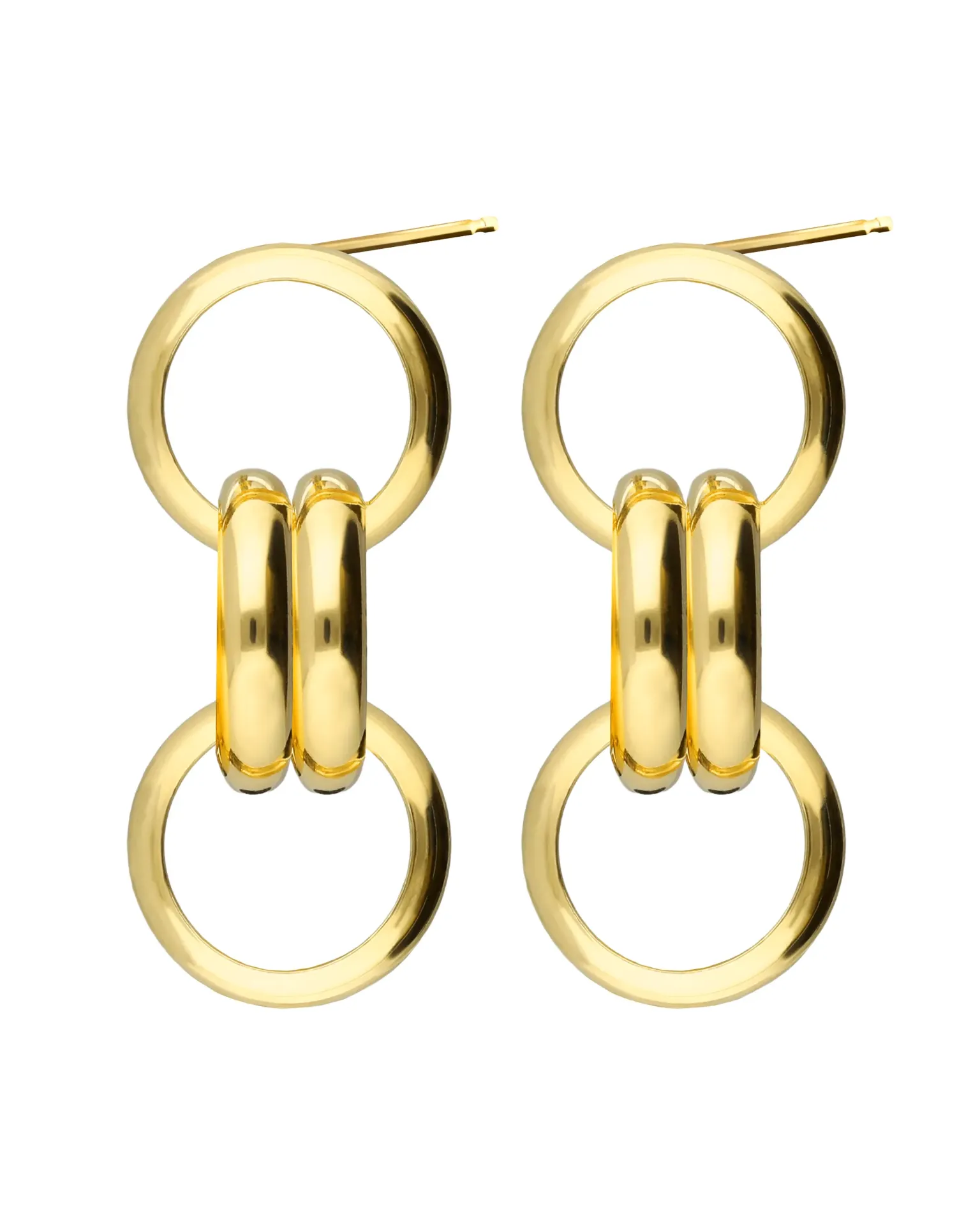 Pendientes cortos Fade eslabón en Plata
