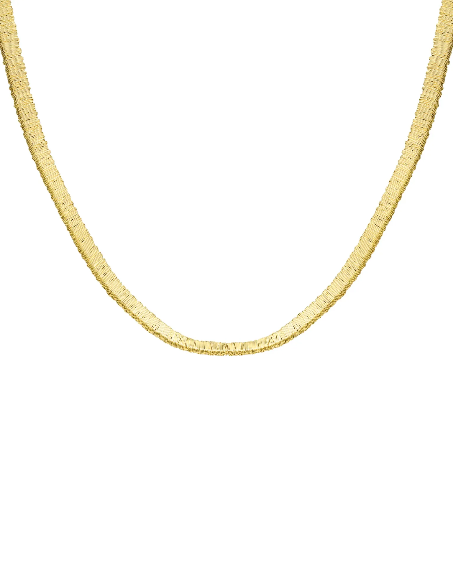 [A5937-DG] Collar corto Ephemeral hilo en Plata baño Oro