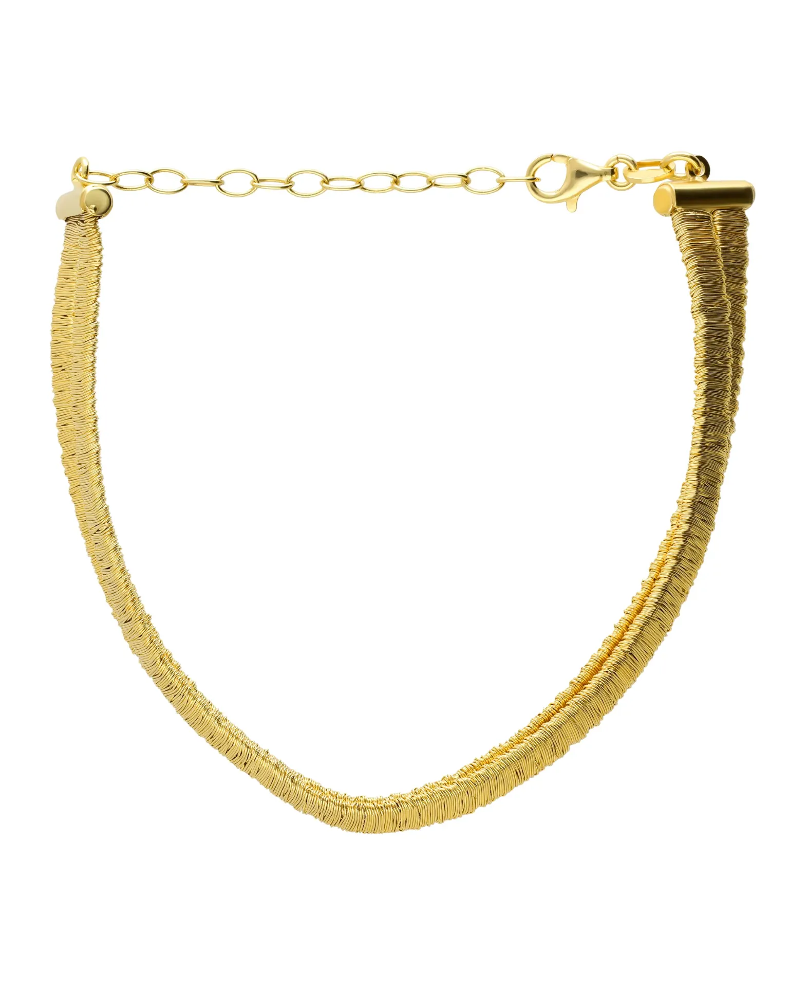 [A5938-DP] Pulsera Ephemeral hilo en Plata baño Oro