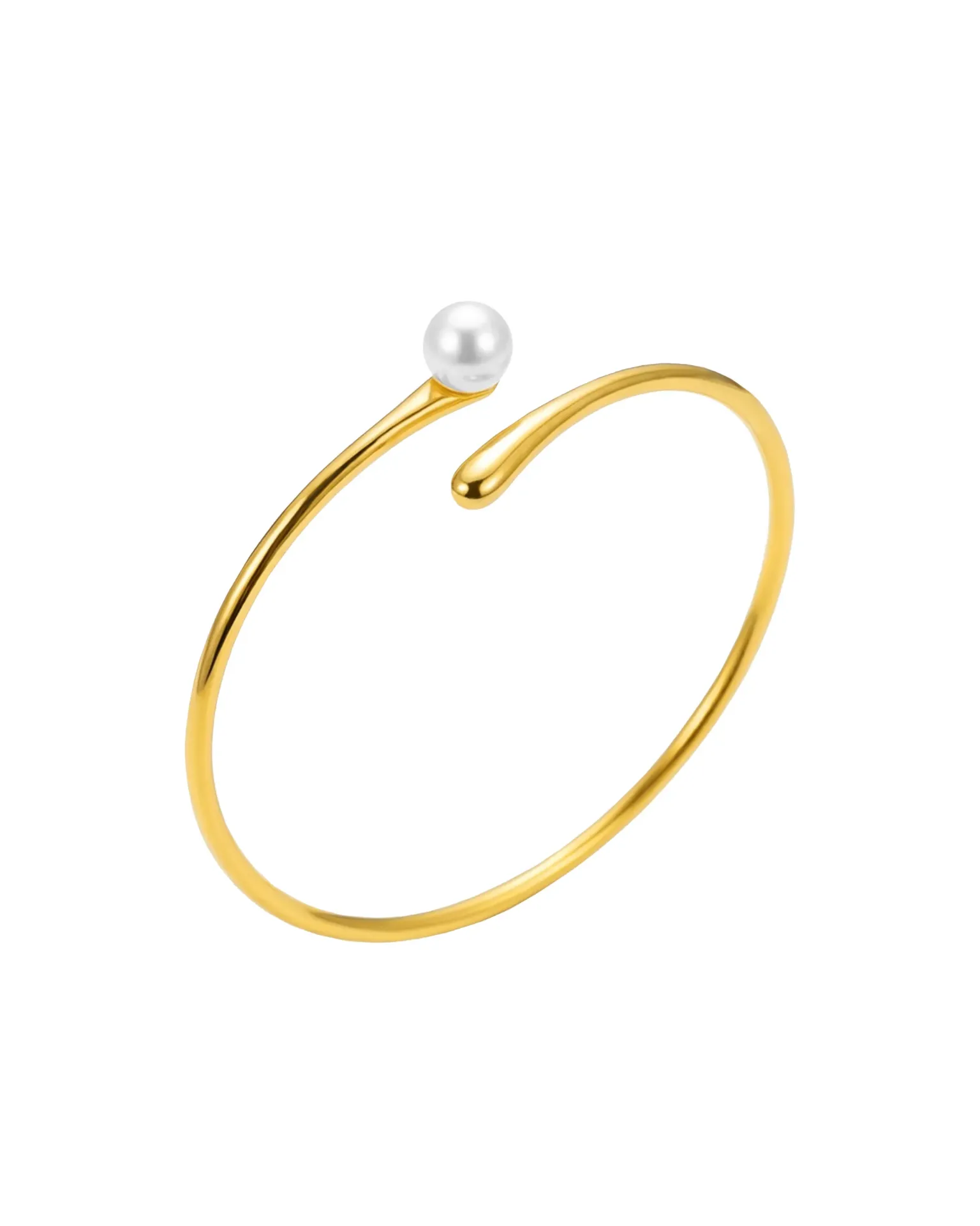 Brazalete Ephemeral con perla cultivada en Plata baño Oro