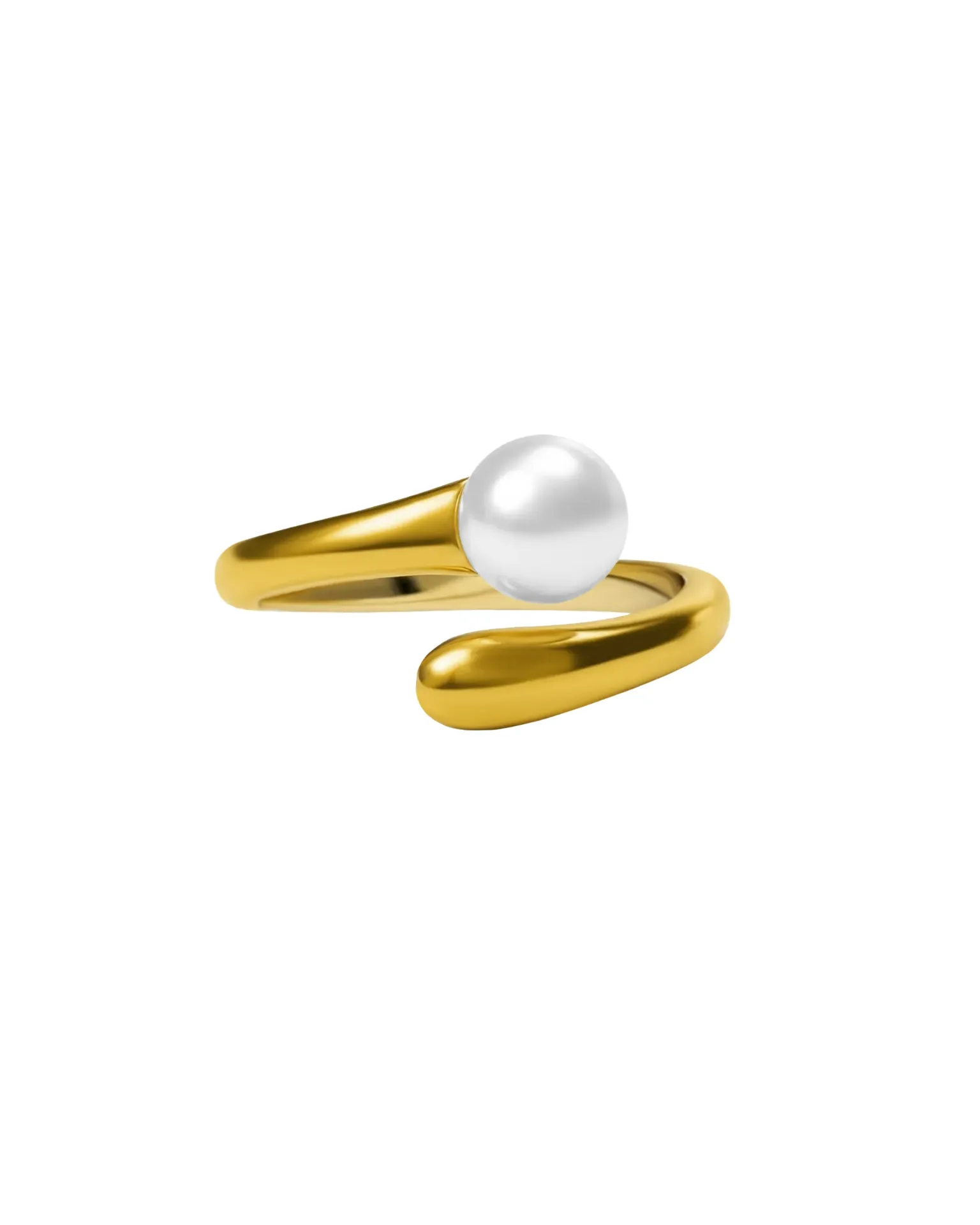 [A5959-90DA] Anillo ajustable Ephemeral con perla cultivada en Plata baño Oro
