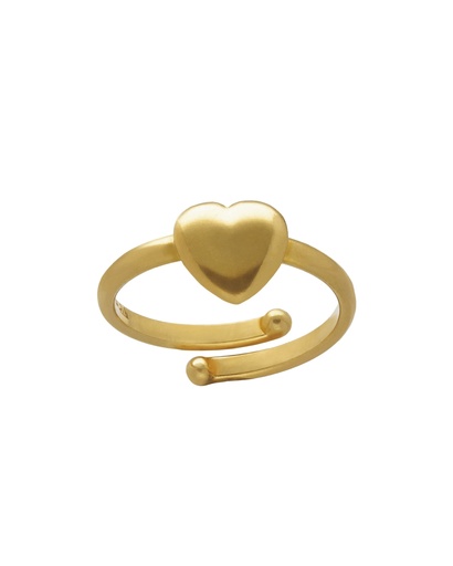 Anillo ajustable Muá corazón en plata