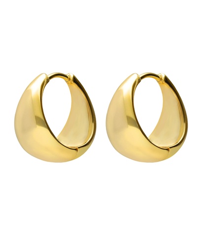 [A5724-DT] Pendientes aro click Solene en Plata baño Oro