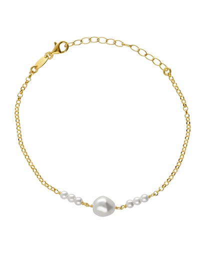 [A5752-00DP] Pulsera Solene con perla barroca en Plata baño Oro