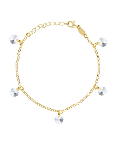 Pulsera Muse con cristal blanco en Plata