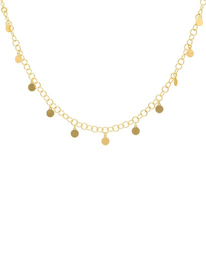 Collar corto Muse mini círculo en Plata